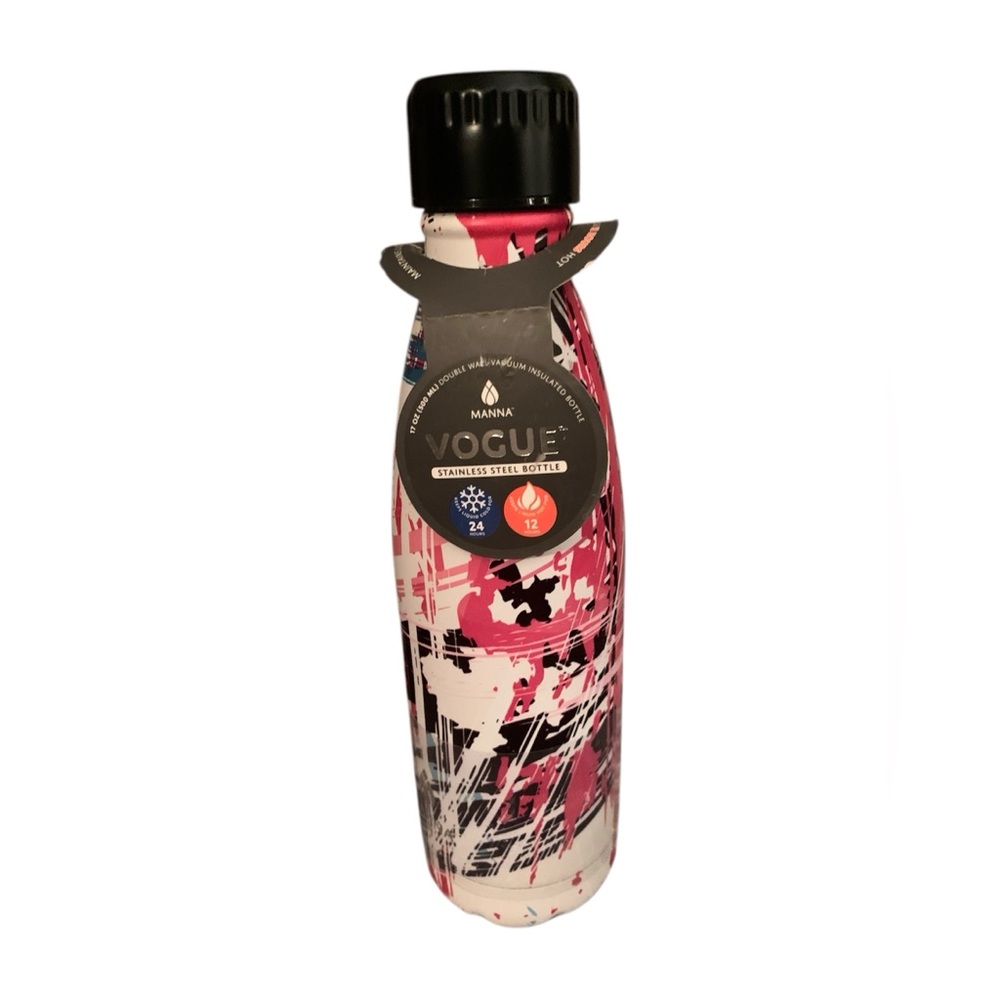 Manna Vogue Graffiti 17 oz. (500 ml) stainless steel water bottle, New, Unused